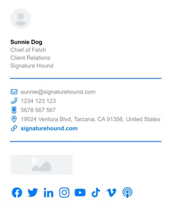 Professional signature for your email: image 2